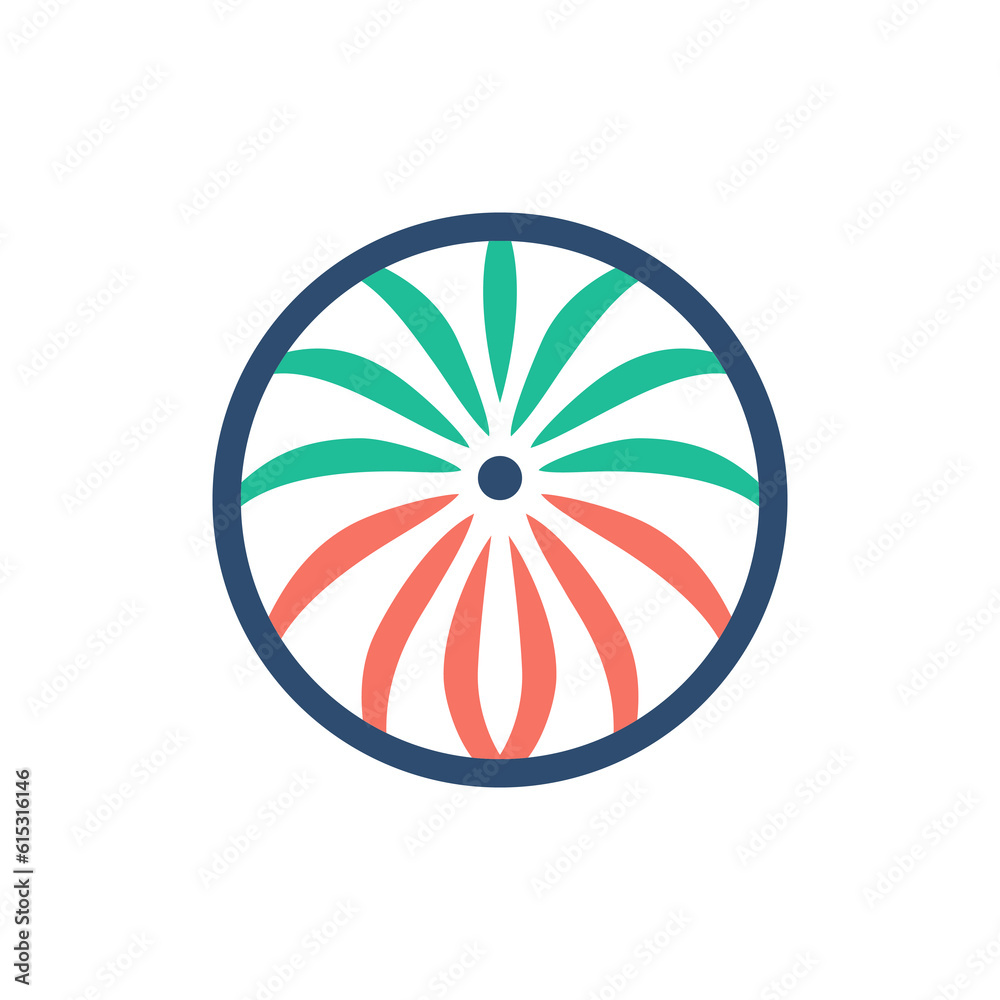 simple palm coconut leave beach tropical logo vector illustration template design