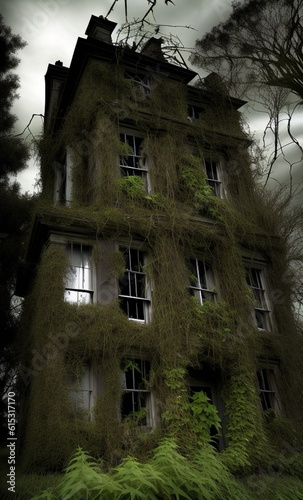 haunted, overgrown and abandoned house