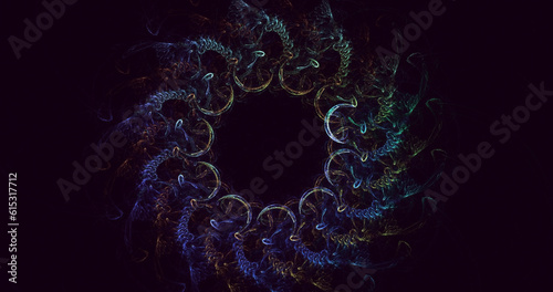 3D rendering abstract technology fractal background