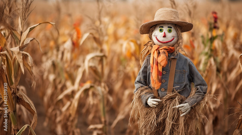 Fotografiet scarecrow in a field