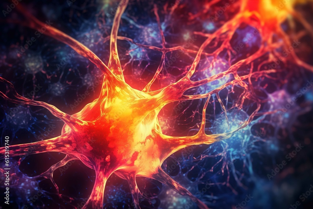 Extreme closeup of neurotransmitters traveling between neurons. Generative Ai Extreme closeup of neurotransmitters traveling between neurons. Generative Ai