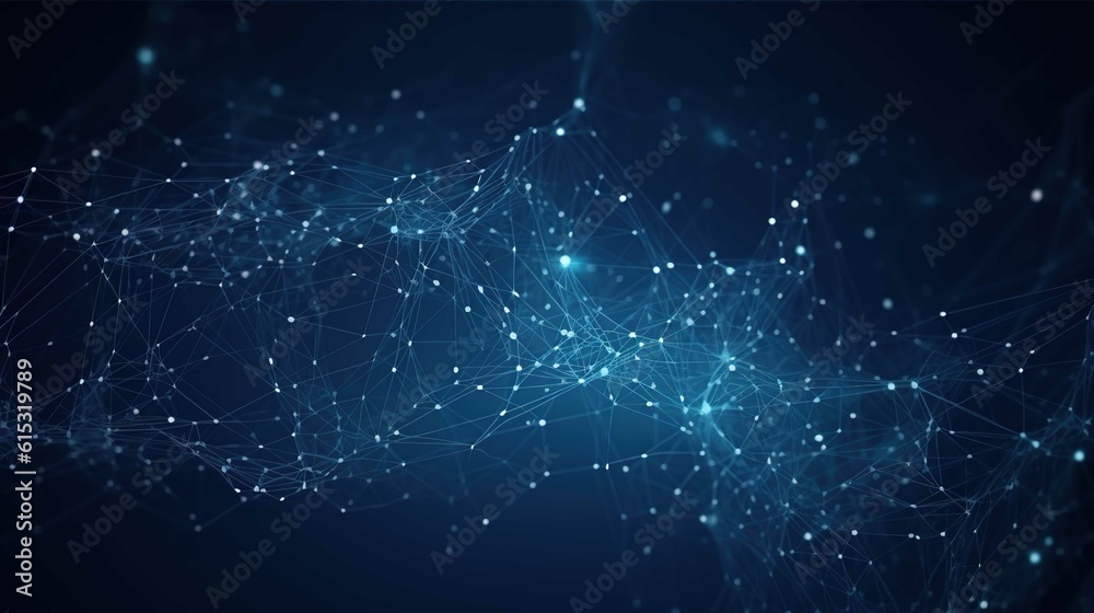 Obraz premium Abstract background. Network connection structure. Generate Ai.