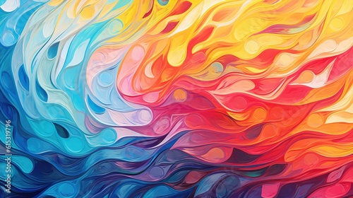 Abstract background with waves - Generative AI