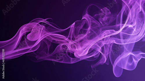 abstract a single line of purple smoke as it gracefully weaves its way through the surroundings, Generative AI