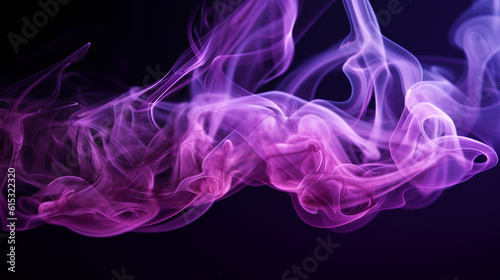 a single line of purple smoke as it gracefully weaves its way through the surroundings, Generative AI