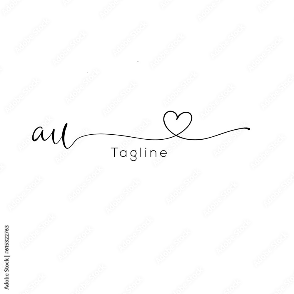Initial wedding monogram logo template Initial wedding monogram logo template