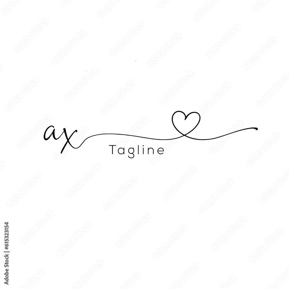 Initial wedding monogram logo template Initial wedding monogram logo template