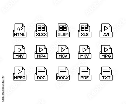 File format or extension icon pack