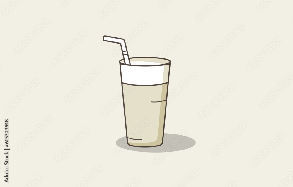 Cute vector illustration of hot and iced coffee to go cup