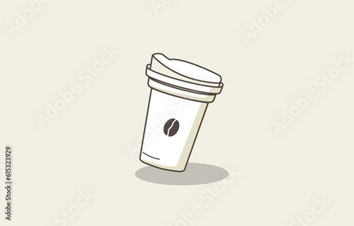 Cute vector illustration of hot and iced coffee to go cup