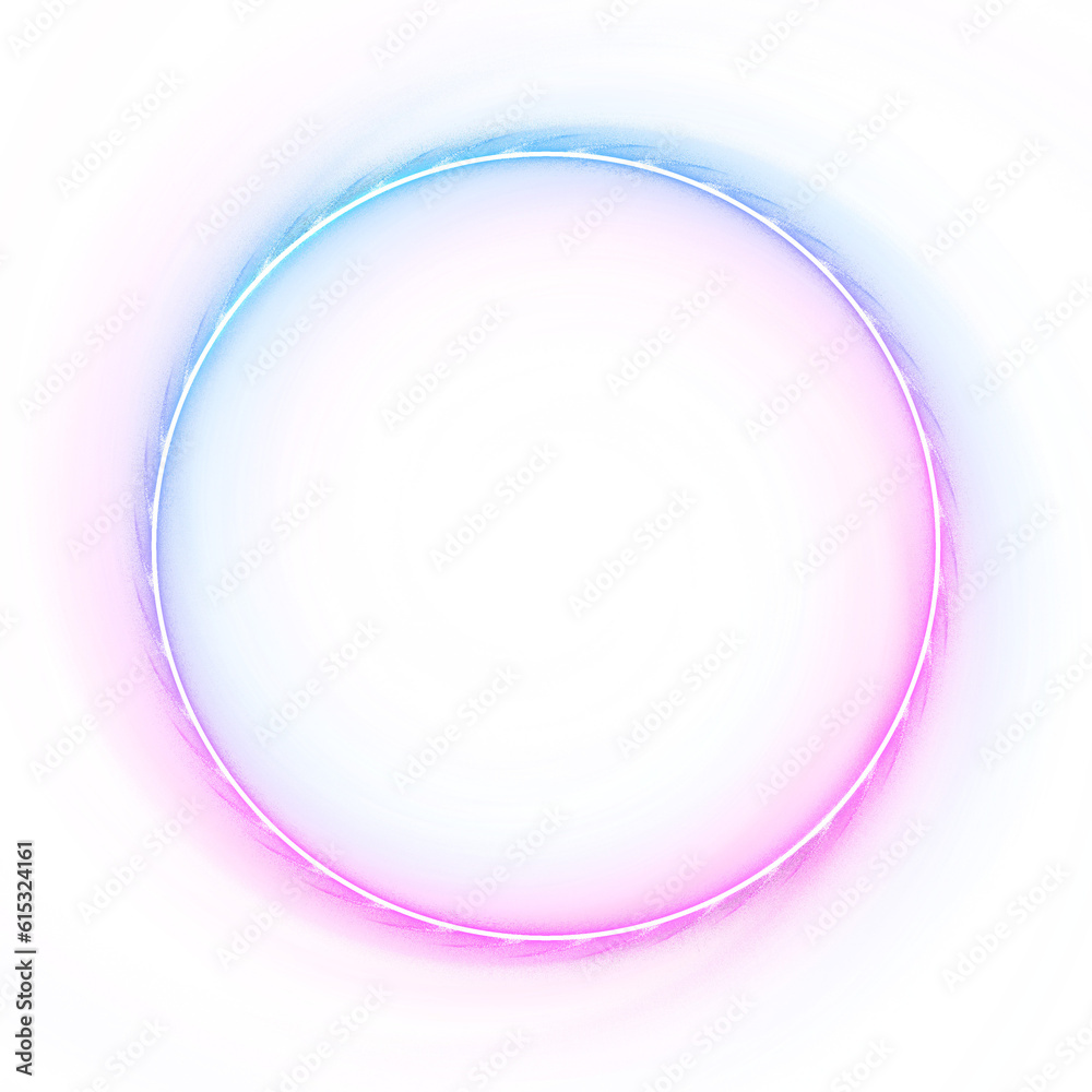 Gradient neon light circle cute colorful
