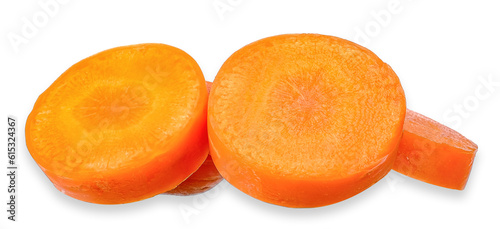 Slice carrot isolated on transparent background PNG image