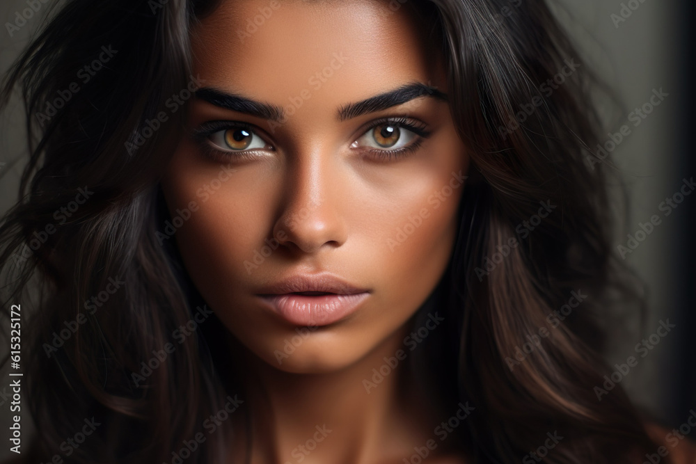 Ai generated image of attractive brunette woman Ai generated image of attractive brunette woman