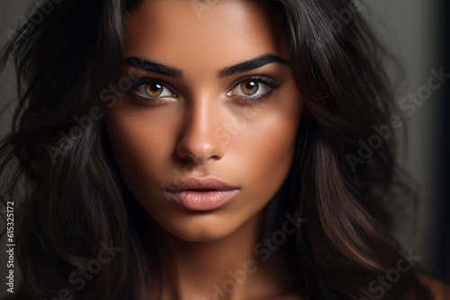 Ai generated image of attractive brunette woman