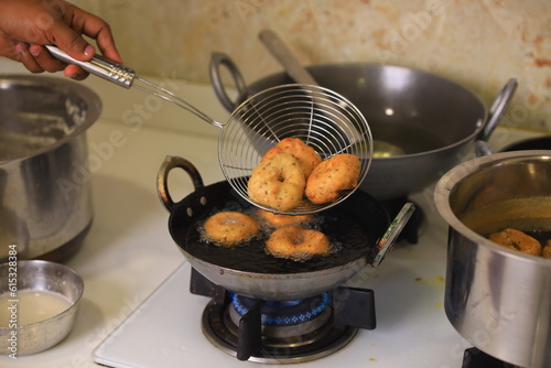 vada south indian famous breakfast tiffins closeup with selective focus and blur photo