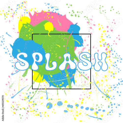 WATERCOLOUR BANNER WITH SPLASH EFFECT, PAINTING VECTOR