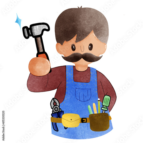 man with hammer