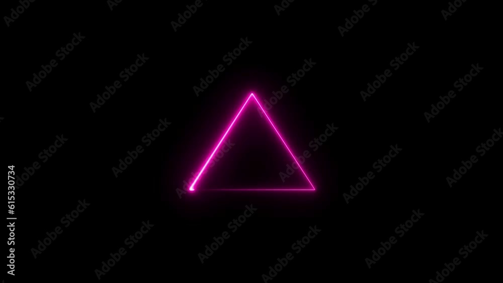 Abstract beautiful colorful neon light triangle animation background Abstract beautiful colorful neon light triangle animation background