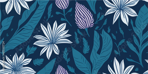Abstract Aster Dreams: Captivating and Imaginary Floral Pattern