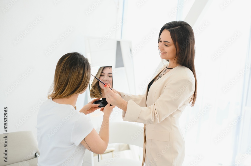 Fototapeta premium Master making permanent eyebrow make up