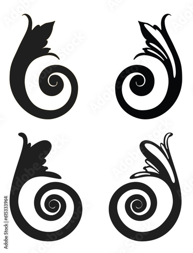 vintage floral ornaments typical of Buenos Aires to decorate advertisements, cars and posters