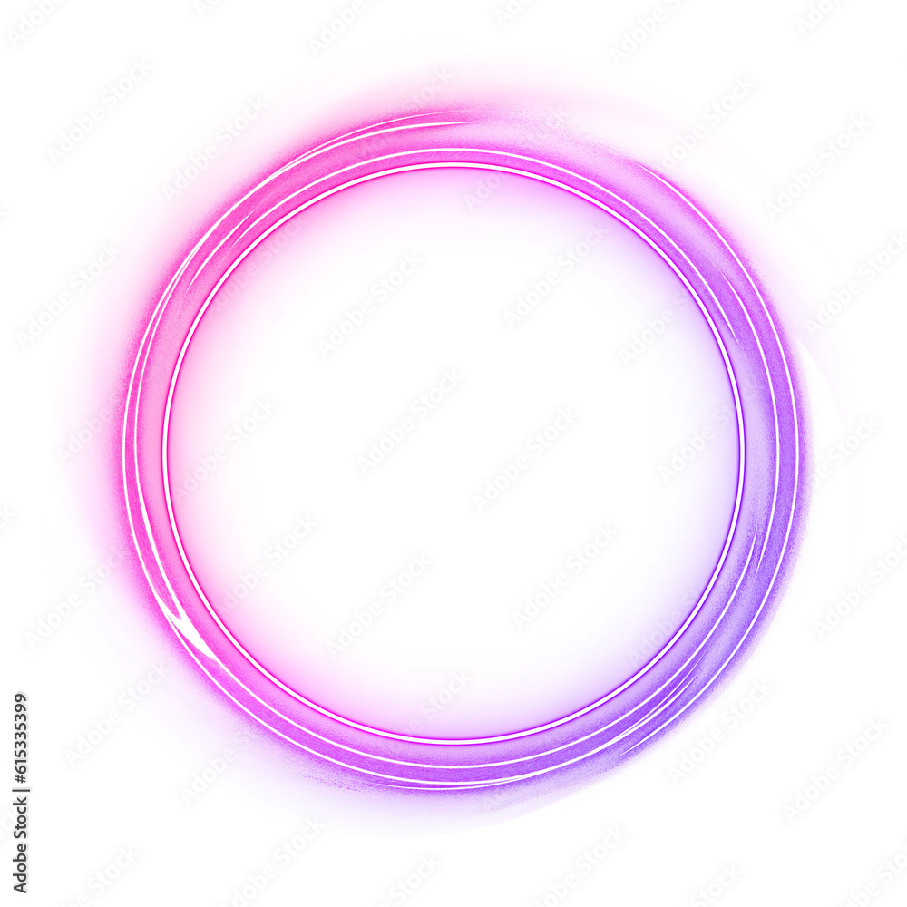 Gradient neon light circle cute colorful