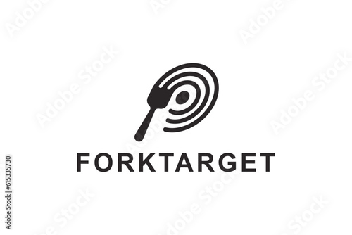 fork and target logo, good for restaurant or food business