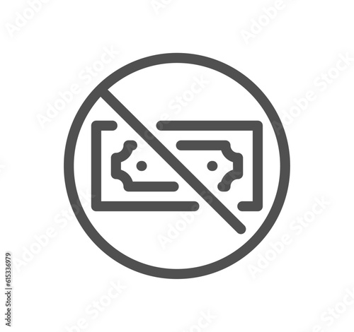 Financial crime related icon outline and linear vector. photo