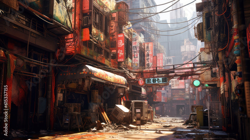 Cyberpunk City Asia 