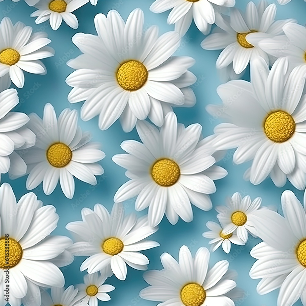 White daisy floral pattern White daisy floral pattern