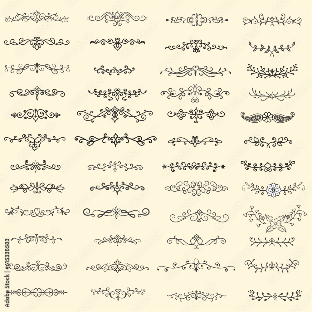custom made wallpaper toronto digitalVector illustration graphic elements for design, Swirl elements decorative illustration