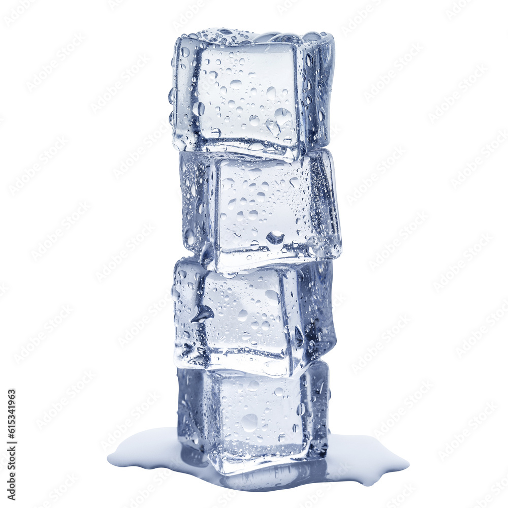 Ice cubes tower cut out Ice cubes tower cut out