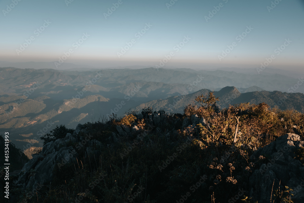 Obraz premium Trekking in Thailand's mountain
