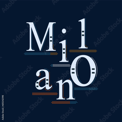 Milano typography slogan for t shirt printing, tee graphic design. 