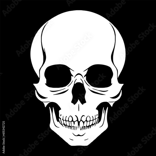 skull bones skeleton logo simple black  tattoo