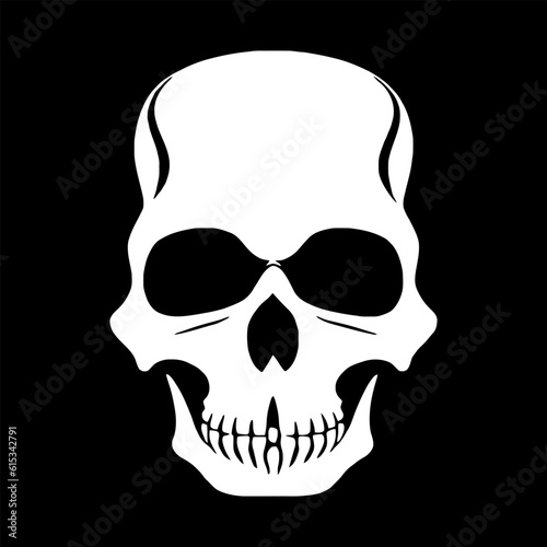skull bones skeleton logo simple black  tattoo