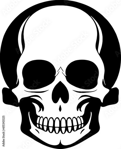 skull bones skeleton logo simple black  tattoo