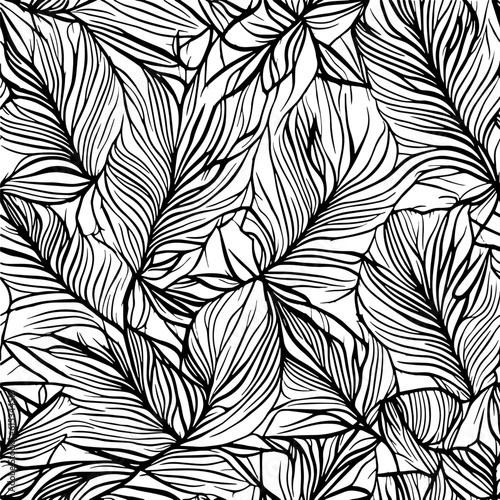Palm leaf seamless pattern. Tropical leaf pattern background