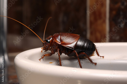 Generative AI. a cockroach in the toilet