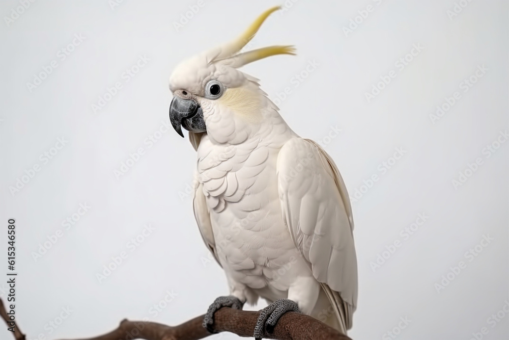 Generative AI.
a cockatoo on a white background