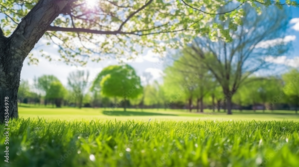 Blur park garden tree in nature background