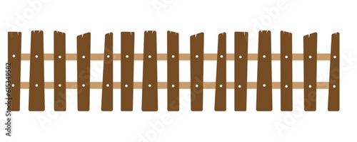 Wooden fence illustration.