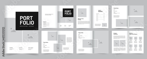 Architecture and interior portfolio, Minimal professional portfolio template design