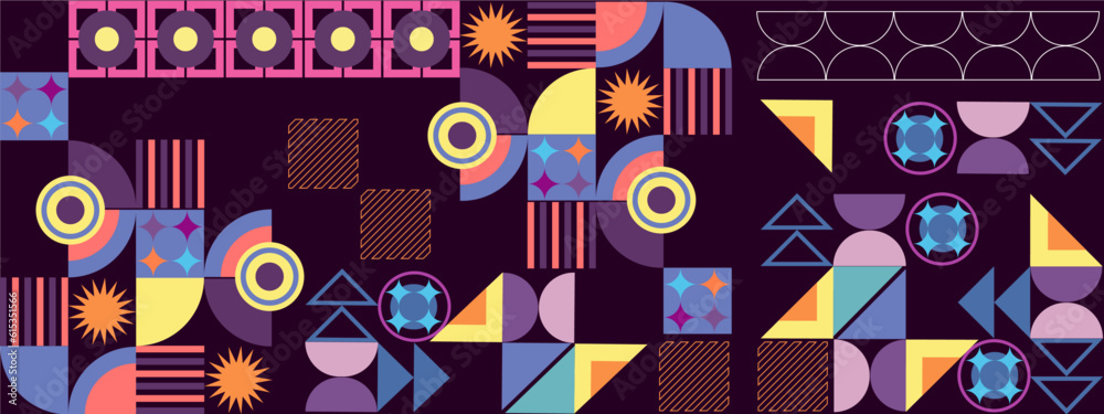 Retro background geometric fullcolor