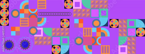 Vector flat colorful colourful design geometric pattern mobile design © TitikBak