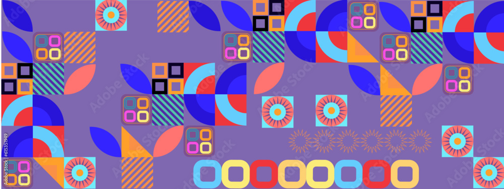 Retro background geometric fullcolor