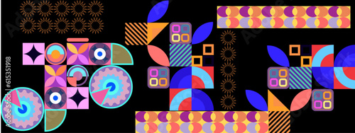 Vector flat colorful colourful design geometric pattern mobile design