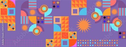 Vector retro mozaik colorful colourful flat geometric background