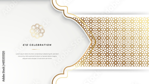 Vector realistic eid mubarak ramadan kareem white background with candles and moon