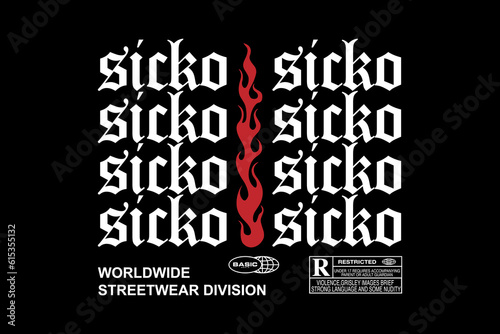 Modern streetwear graphic design t-shirt print design template